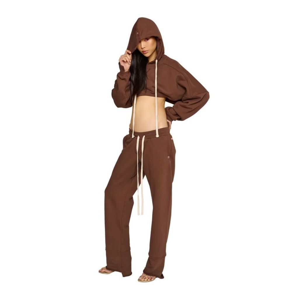 CouCoo ASYMMETRIC, FITTED CROTCH TRACKSUIT BOTTOMS - TEDDY